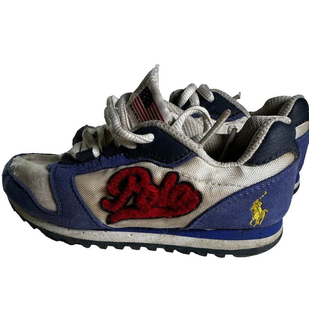 Polo Ralph Lauren Oryion Sneaker w/Script Logo Patch Blue SZ11 Streetwear Preppy
